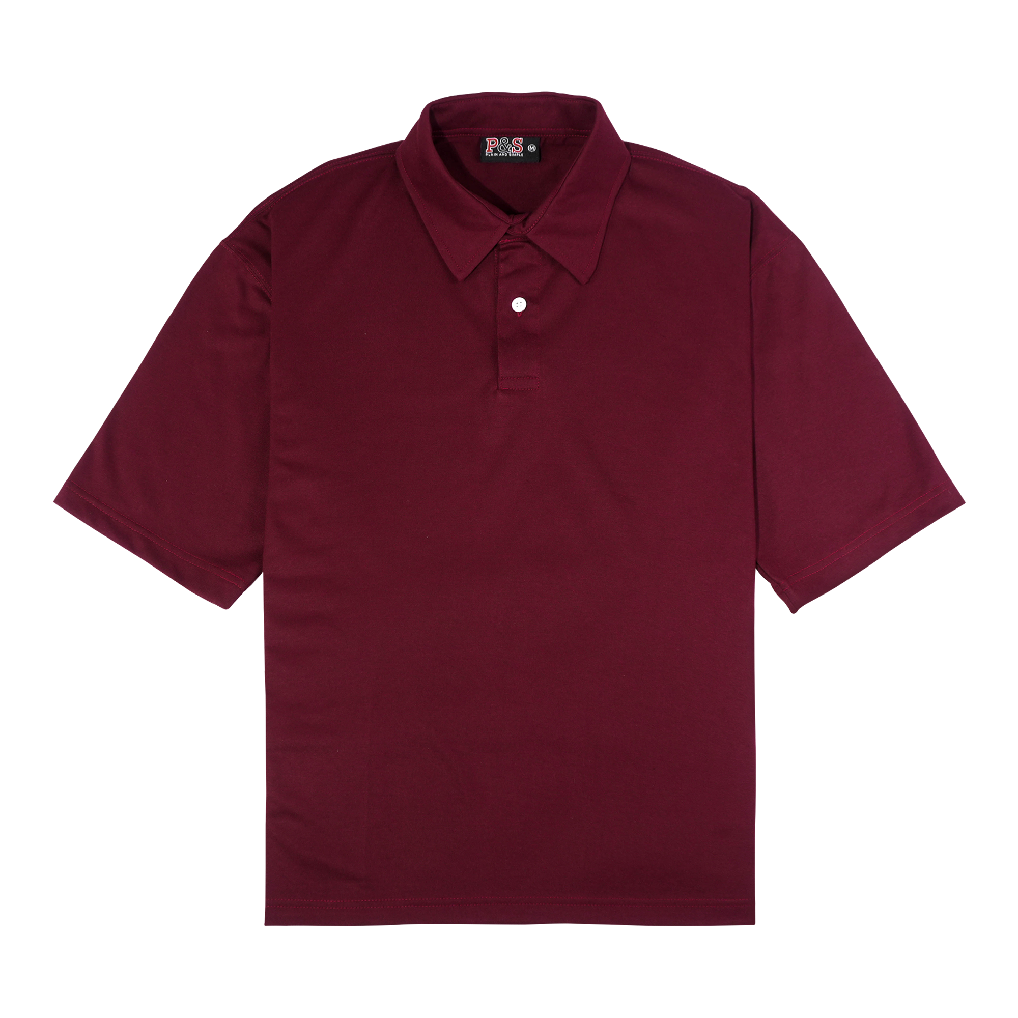 MAROON OVERSIZED POLO – PLAIN&SIMPLE