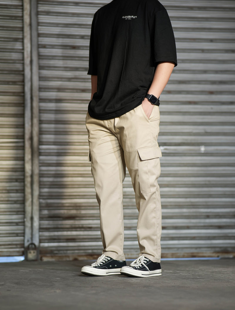 RELAXED FIT CARGO IN BEIGE SAND