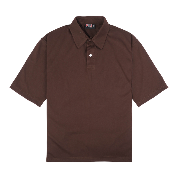 CHOCO BROWN OVERSIZED POLO