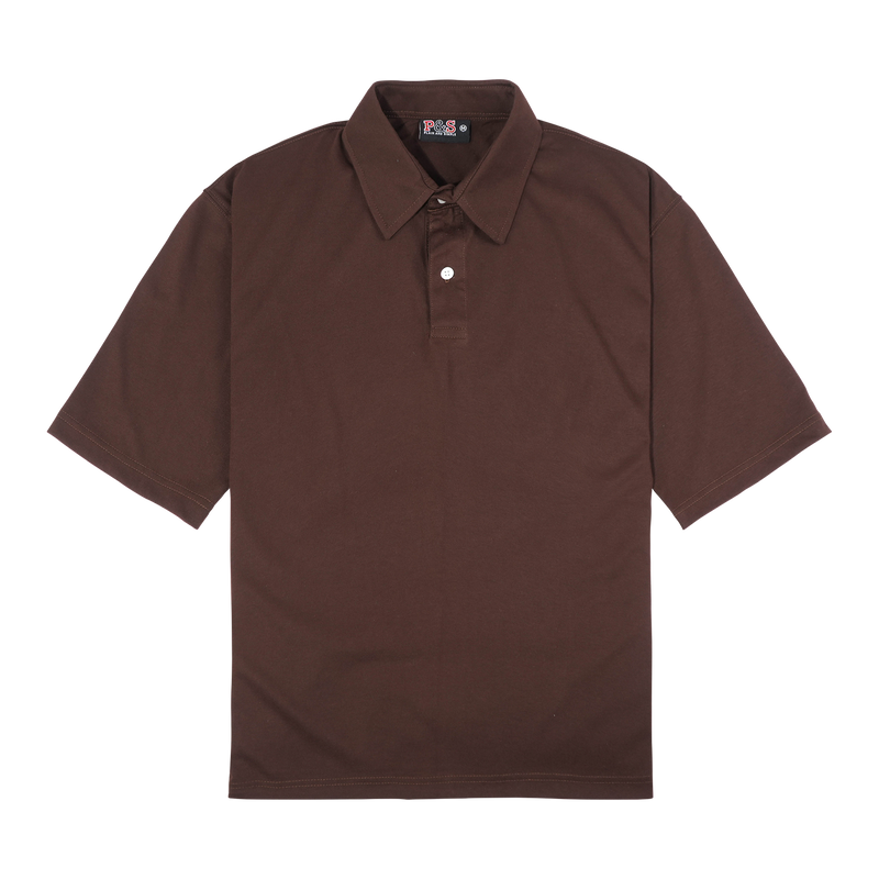 CHOCO BROWN OVERSIZED POLO